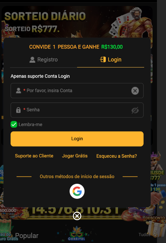 Aplicativo móvel BET517